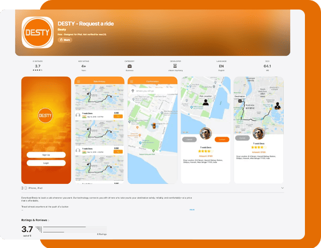 Desty Passenger App