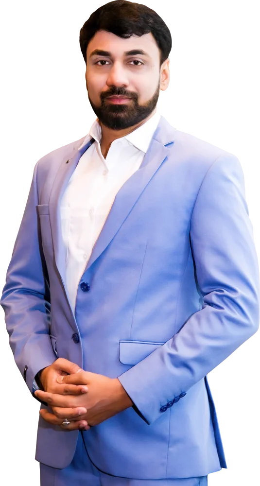 Dr. Sabyasachi Saha, CEO and Chief AI Scientist of Techno Exponent, in a light blue suit