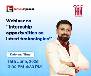 Webinar poster: Dr. Sabyasachi Saha on internship opportunities in the latest technologies for IHRM College BCA students, 16 June 2026, 3:00–4:30 PM