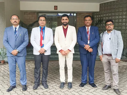 Dr. Sabyasachi Saha with faculty members at the NSHM Inauguration 2026