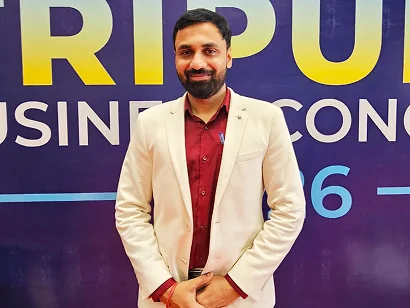 Dr. Sabyasachi Saha at the Tripura Business Conclave 2026, organised by the Government of Tripura and FICCI
